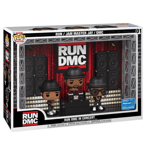 NEW Funko Pop! Moment Deluxe Run DMC in Concert Vinyl Figures Set